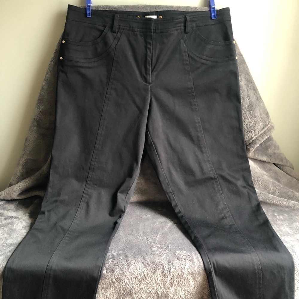 𝅺cache Black cotton spandex jean pants Y2K  size 12  #p1009‎